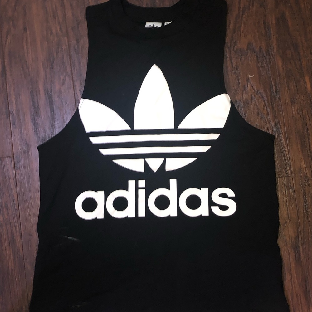 black adidas muscle tank